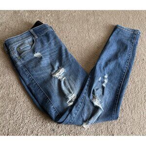 Torrid Bombshell Skinny Jeans 14T Tall Medium Wash Distressed Stretch